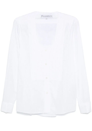 JW Anderson pintuck bib shirt - White