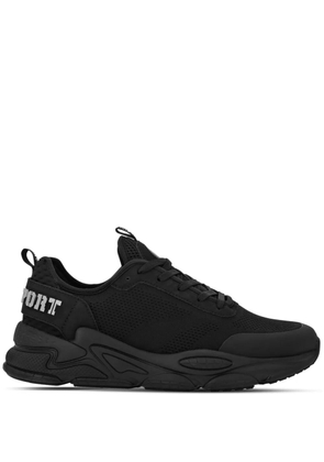 Plein Sport logo-lettering mesh sneakers - Black