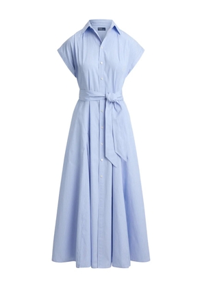 Polo Ralph Lauren striped A-line midi shirt dress - Blue
