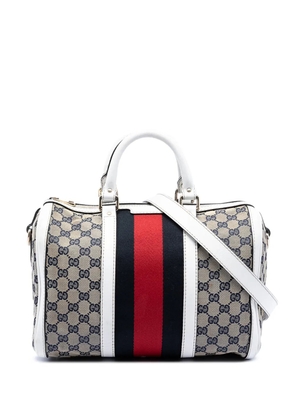 Gucci Pre-Owned 2016-2026 Medium GG Canvas Web Joy Boston Bag satchel - Brown