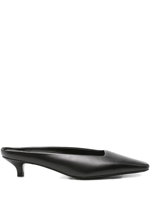 TOTEME square-toe leather mules - Black
