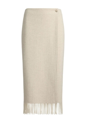 Polo Ralph Lauren herringbone fringe skirt - Neutrals