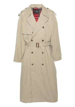 Balenciaga belted maxi trench coat - Neutrals