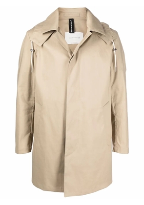 Mackintosh Cambridge short hooded coat - Neutrals