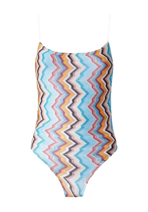 Missoni zigzag-pattern swimsuit - Blue
