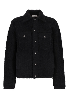 Laneus textured button-fastening shirt jacket - Black