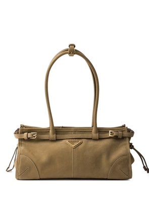 Prada medium Bonnie leather tote bag - Neutrals