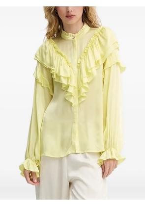 Bruuns Bazaar ruffled blouse - Yellow