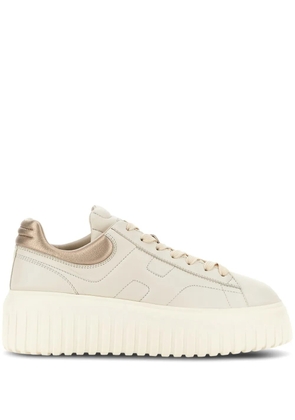 Hogan H-Stripes lace-up leather sneakers - Neutrals