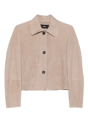 Arma Emy button suede jacket - Neutrals