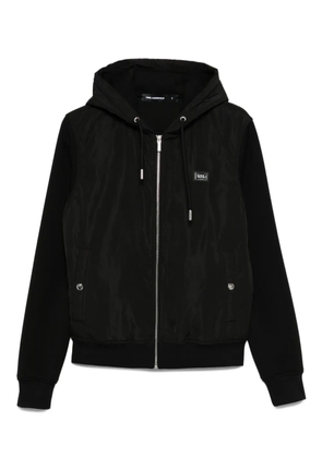 Karl Lagerfeld hooded zip-up jacket - Black