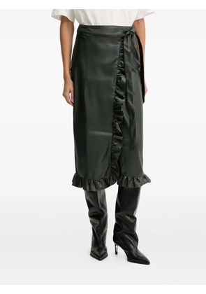 NEVER FULLY DRESSED ruffled wrap midi skirt - Green