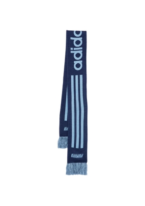 adidas x AVAVAV fringed knit fan scarf - Blue