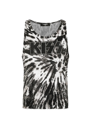 DSQUARED2 x Kiss tie-dye tank top - Black