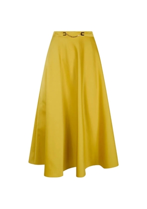 Elisabetta Franchi chain-detail midi skirt - Yellow