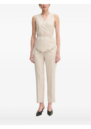 Sandro Ferrone wrap-effect sleeveless top - Neutrals