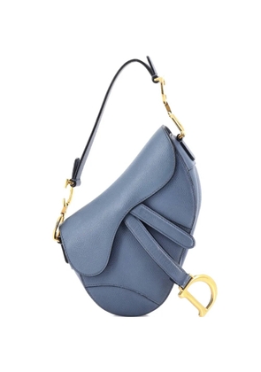 Christian Dior Pre-Owned Saddle Handbag Leather Mini shoulder bag - Blue