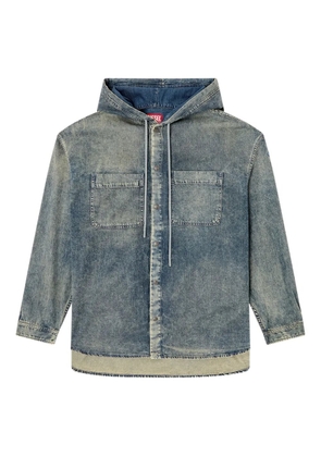 Diesel hooded denim shirt - Blue