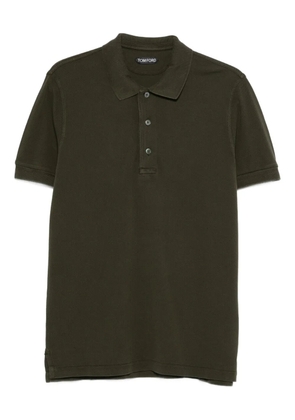TOM FORD piqué polo shirt - Green