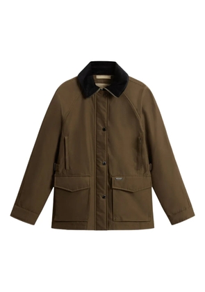 Woolrich velvet-collared flap-pockets jacket - Green