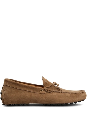 Tod's bow-detail loafers - Brown
