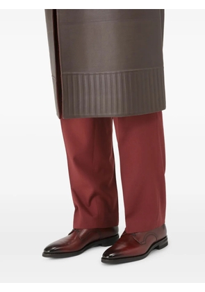 Bally brogue leather derby shoes - Red