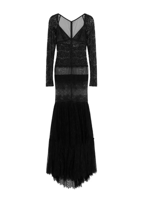 Blumarine lace-panelled gown - Black