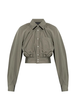 DSQUARED2 collared cropped shirt - Green