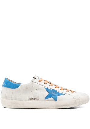 Golden Goose crocodile-effect star low-top sneakers - Grey