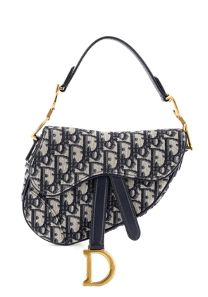 Christian Dior Pre-Owned Saddle Handbag Oblique Canvas Mini shoulder bag - Blue