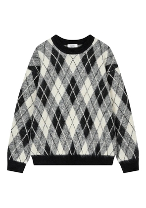 TOMBOY argyle-pattern sweater - Black