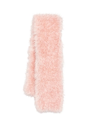 GANNI faux-fur scarf - Pink