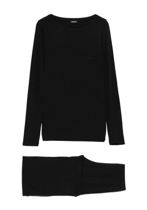 Emporio Armani long-sleeve pyjama set - Black