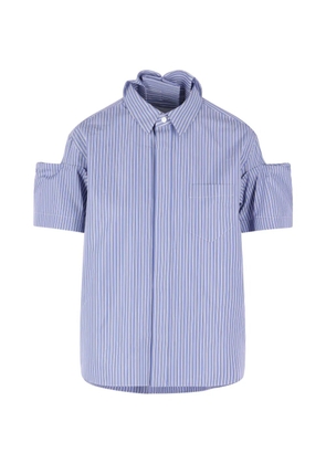 sacai striped-pattern shirt - Blue