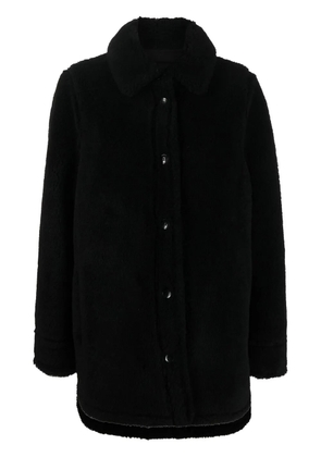 STAND STUDIO Vernon single-breasted wool coat - Black
