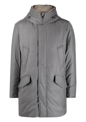 Woolrich hooded high-neck parka - Grey