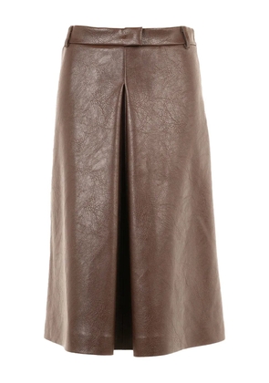 MSGM pleated midi skirt - Brown