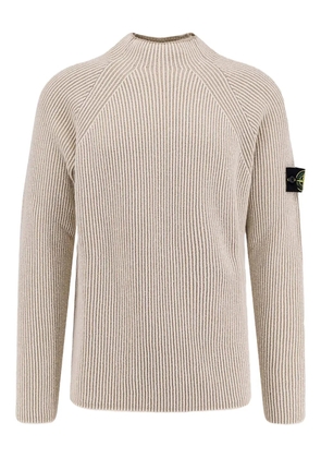 Stone Island ribbed mock-neck sweater - Neutrals