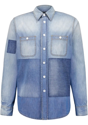 Givenchy patchwork denim shirt - Blue