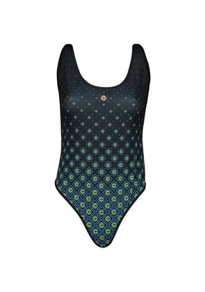 Casablanca monogram-printed swimsuit - Black