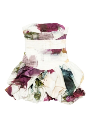 Aje Violette bubble-hem mini dress - White