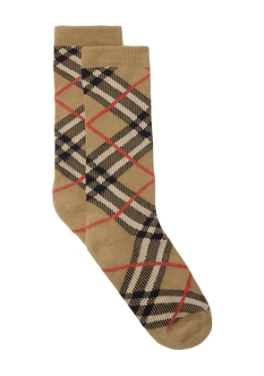 Burberry check-pattern socks - Neutrals
