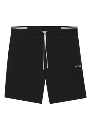 BOSS logo-embroidered track shorts - Black