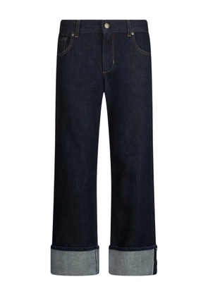 LIU JO embroidered-logo jeans - Blue