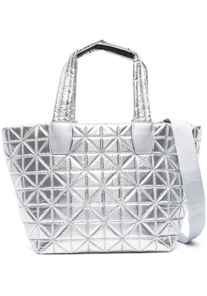 VeeCollective small Vee quilted tote bag - Silver