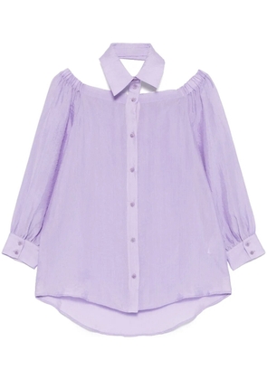 Patrizia Pepe cut-out shirt - Purple