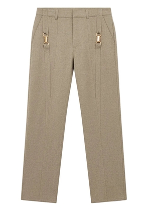 Stella McCartney hardware-detail flannel wool trousers - Neutrals