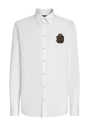 Dolce & Gabbana crest-appliqué shirt - White