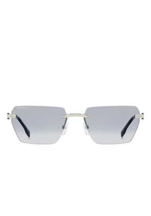 DSQUARED2 EYEWEAR logo-plaque geometric sunglasses - Silver