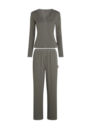 Karl Lagerfeld K Essential ribbed pajama set - Grey